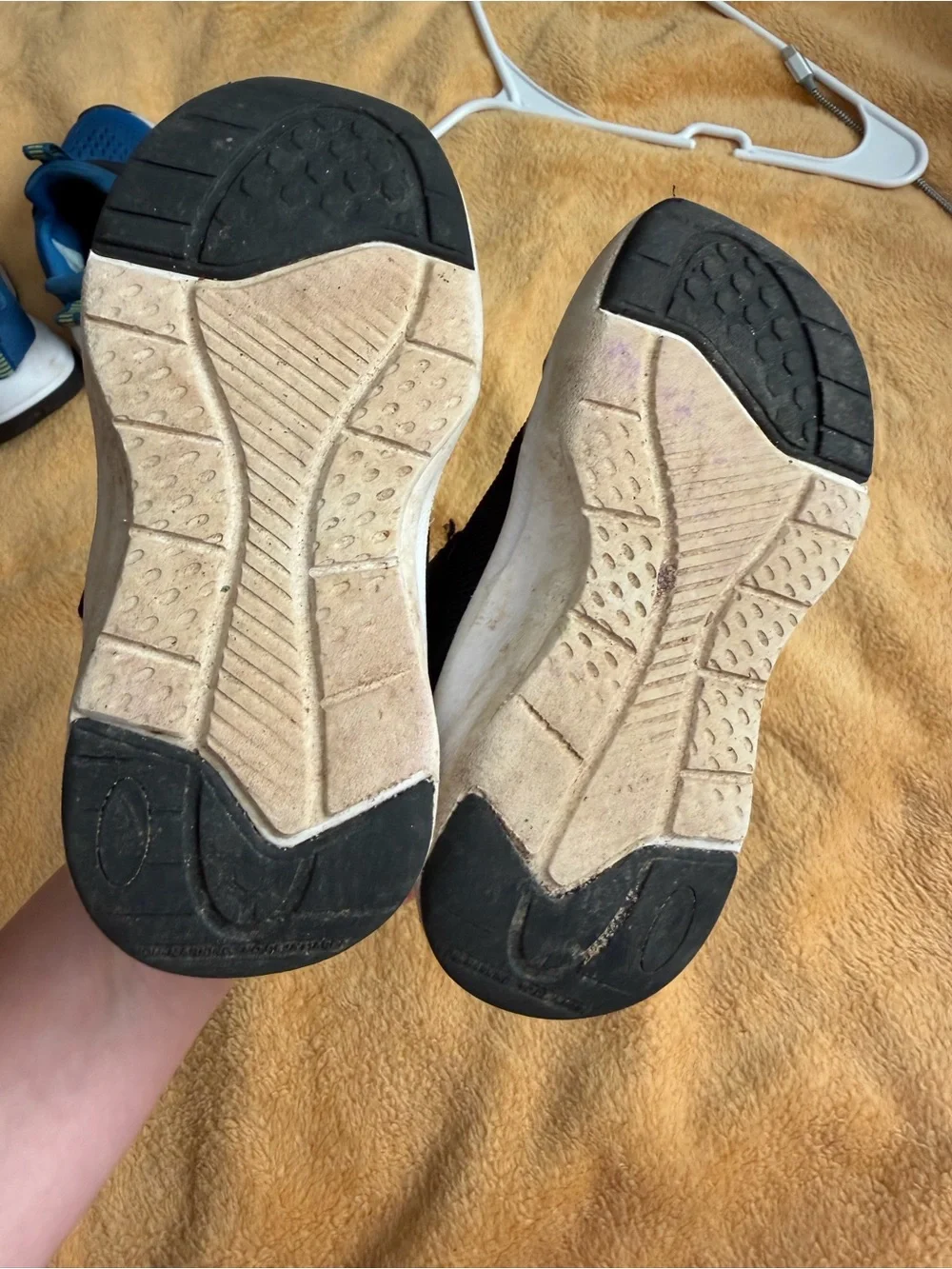 2 pairs of toddler boy tennis shoes - blue and black toddler size 8